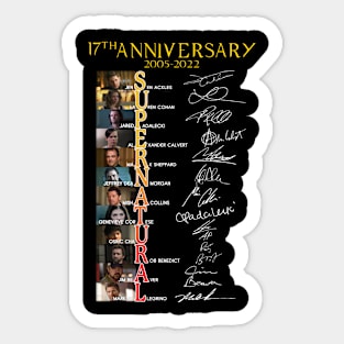 17Th Anniversary 2005 2022 Supernatural Signatures Sticker